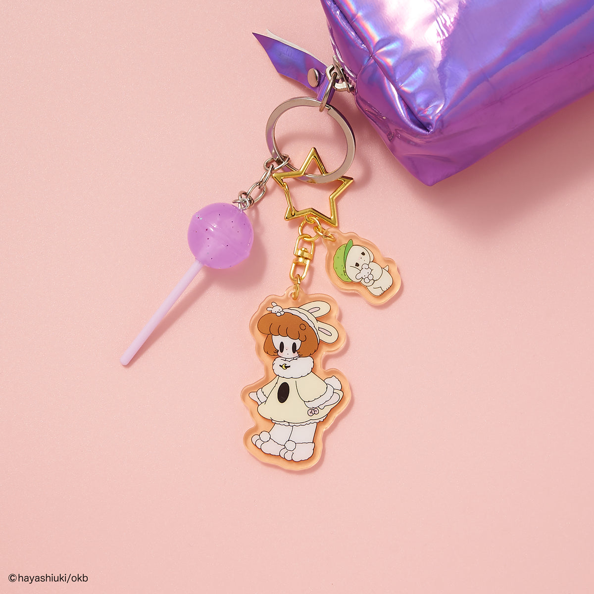 Potekko and Chocokko double acrylic keychain -Potekko&