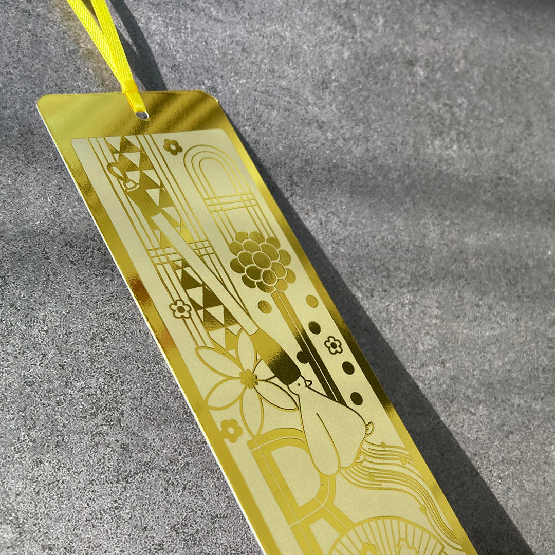 Foil-Printed Bookmark & Ballpoint Pen Set 【AHIRU LIFE.】