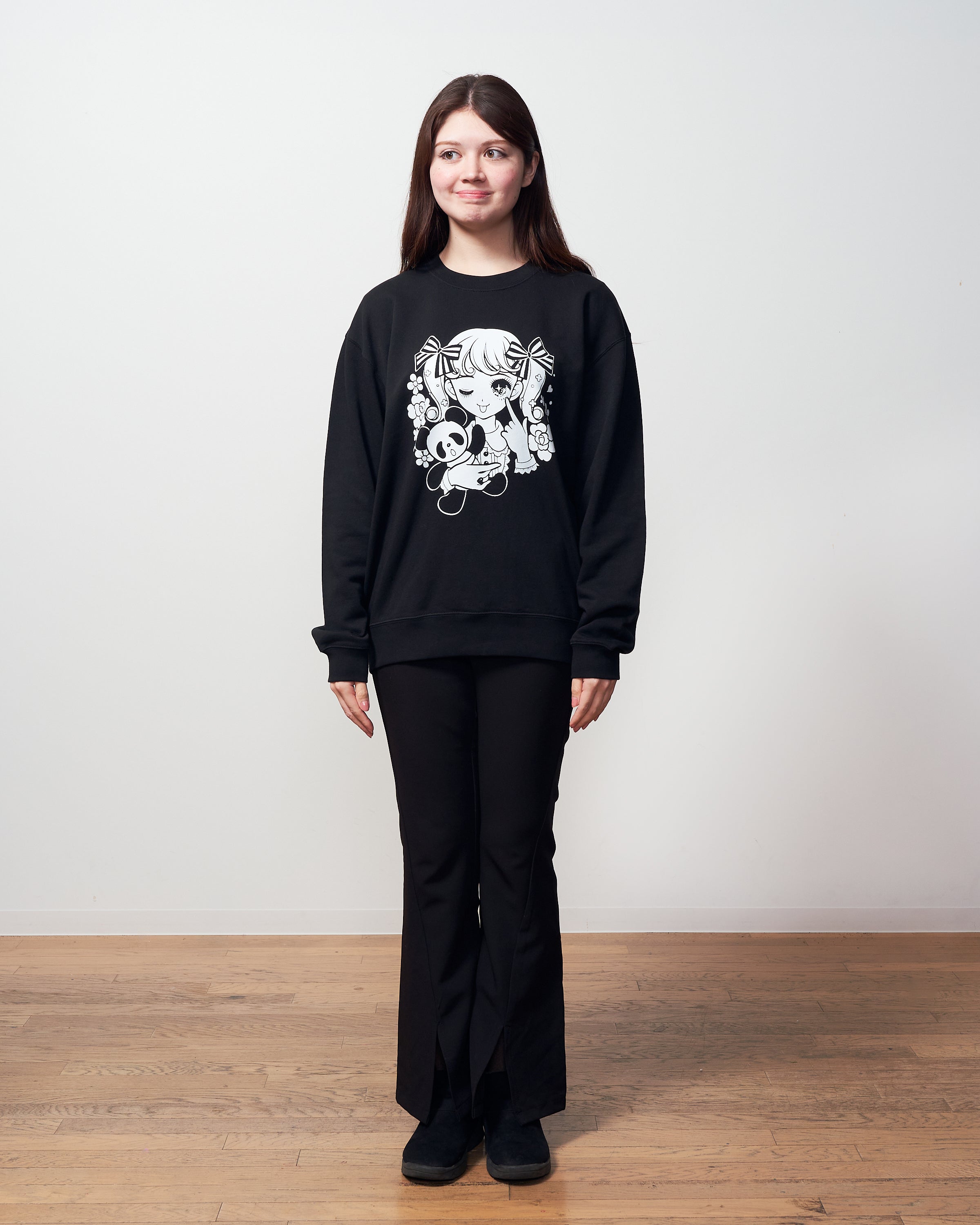 [omakeboshi] Sweatshirt –Black