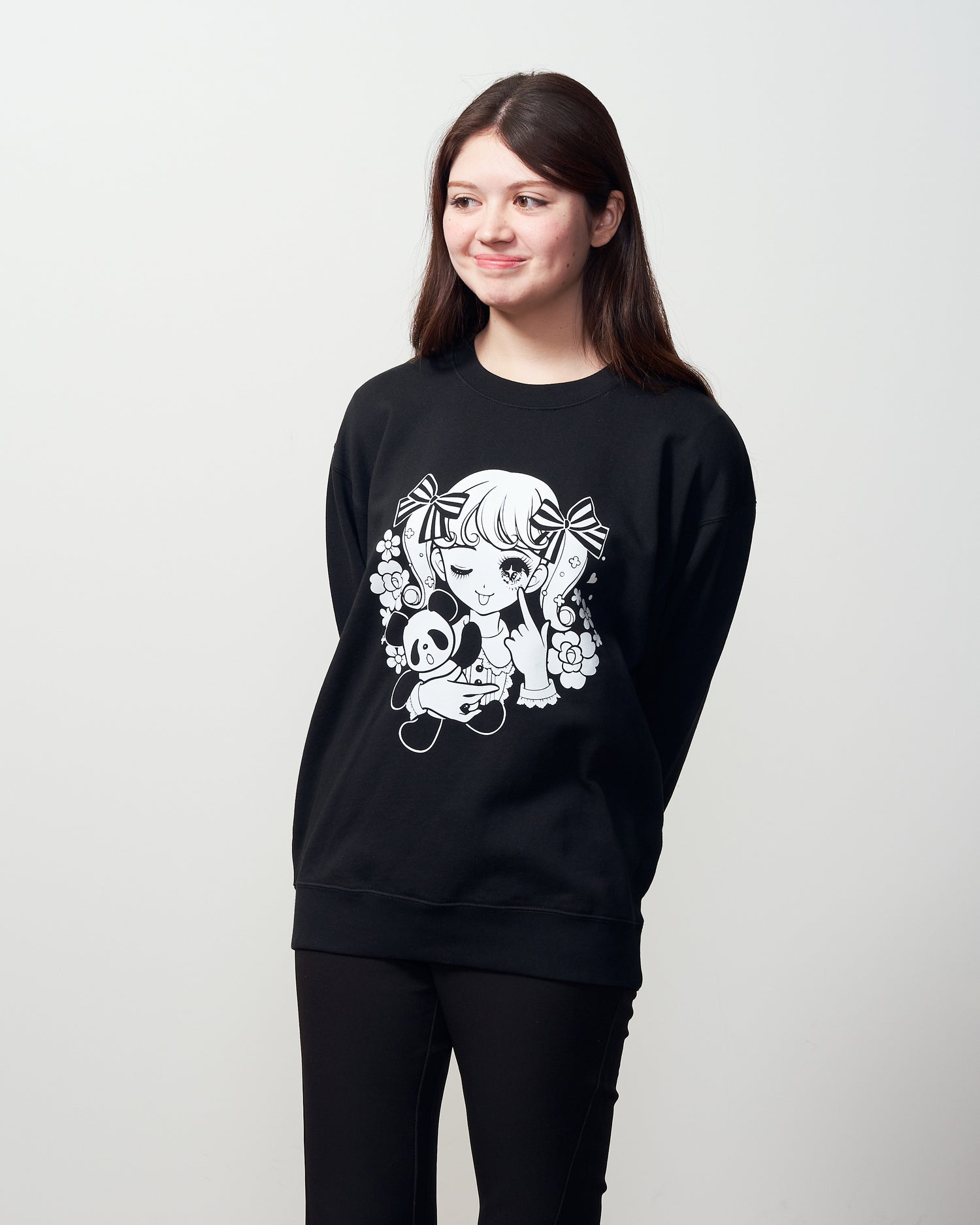 [omakeboshi] Sweatshirt –Black
