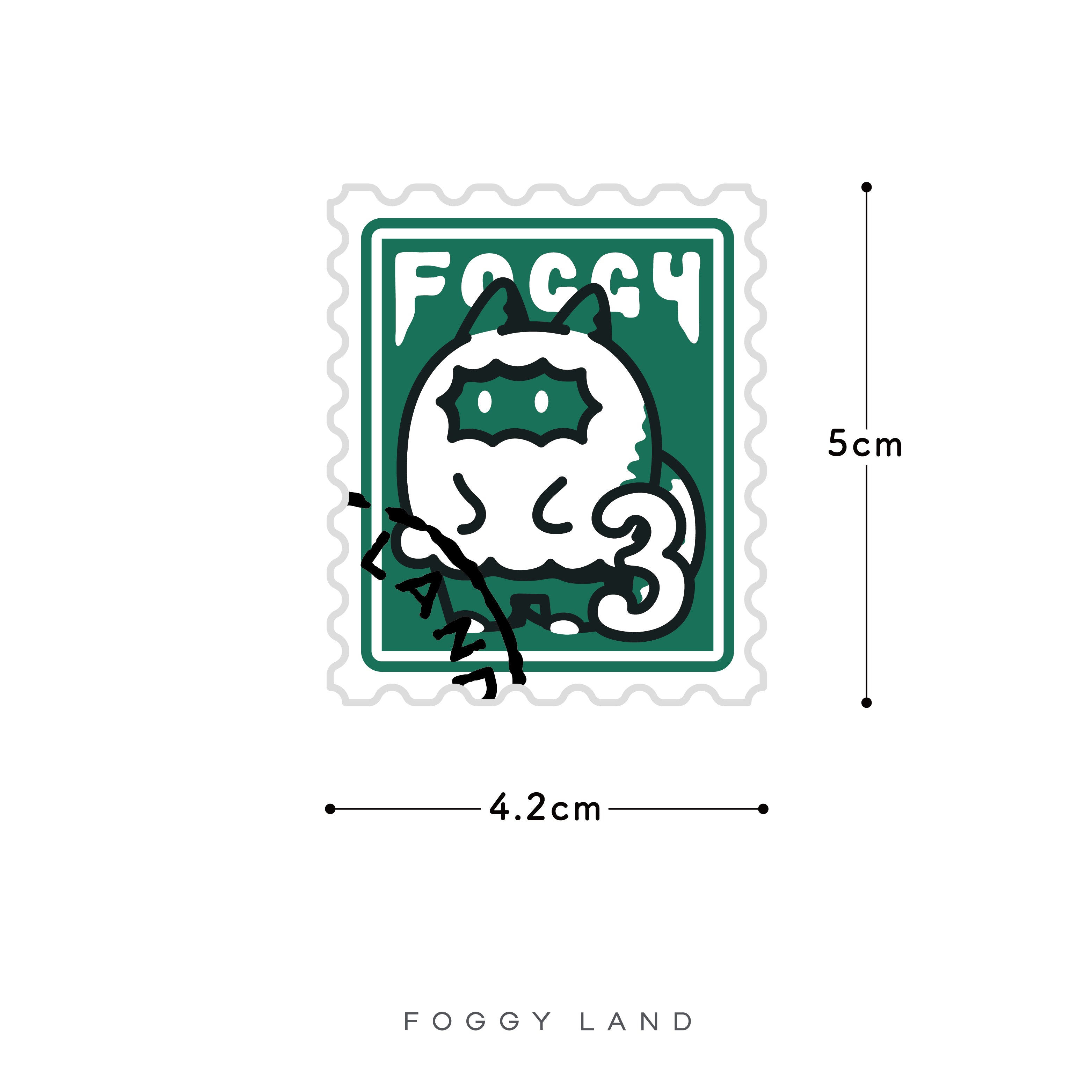 Fuwadoko Stamp Patch Sticker