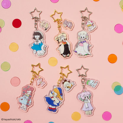 Potekko and Chocokko double acrylic keychain -Potekko&