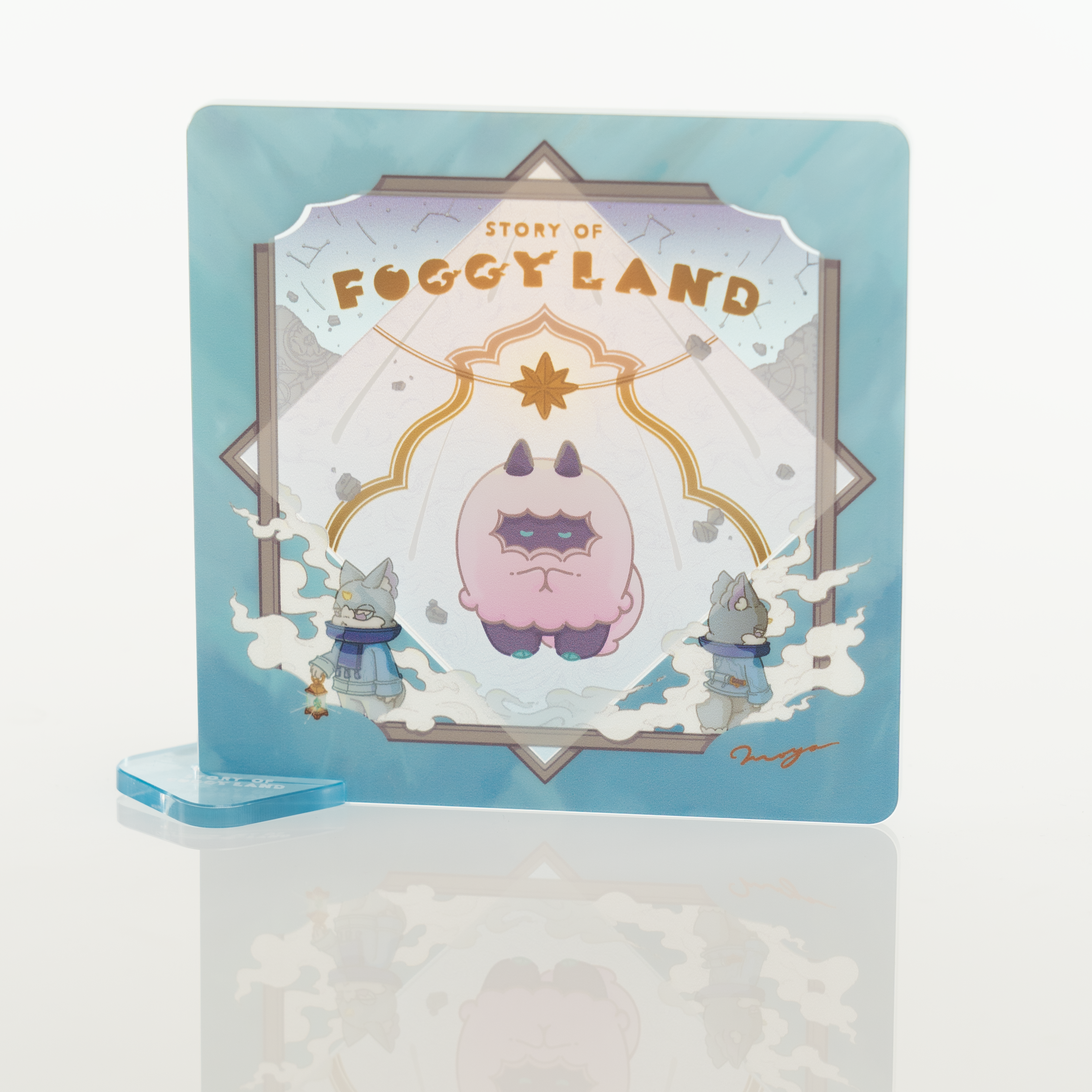 STORY OF FOGGY LAND　Acrylic Coaster with stand [5 Types] - moya