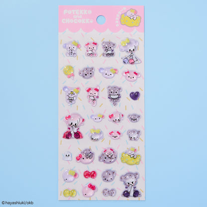 Potekko &amp; Chocokko "Uru-Tsuya Seal" (3D Glossy Stickers) - Hayashi Uki -