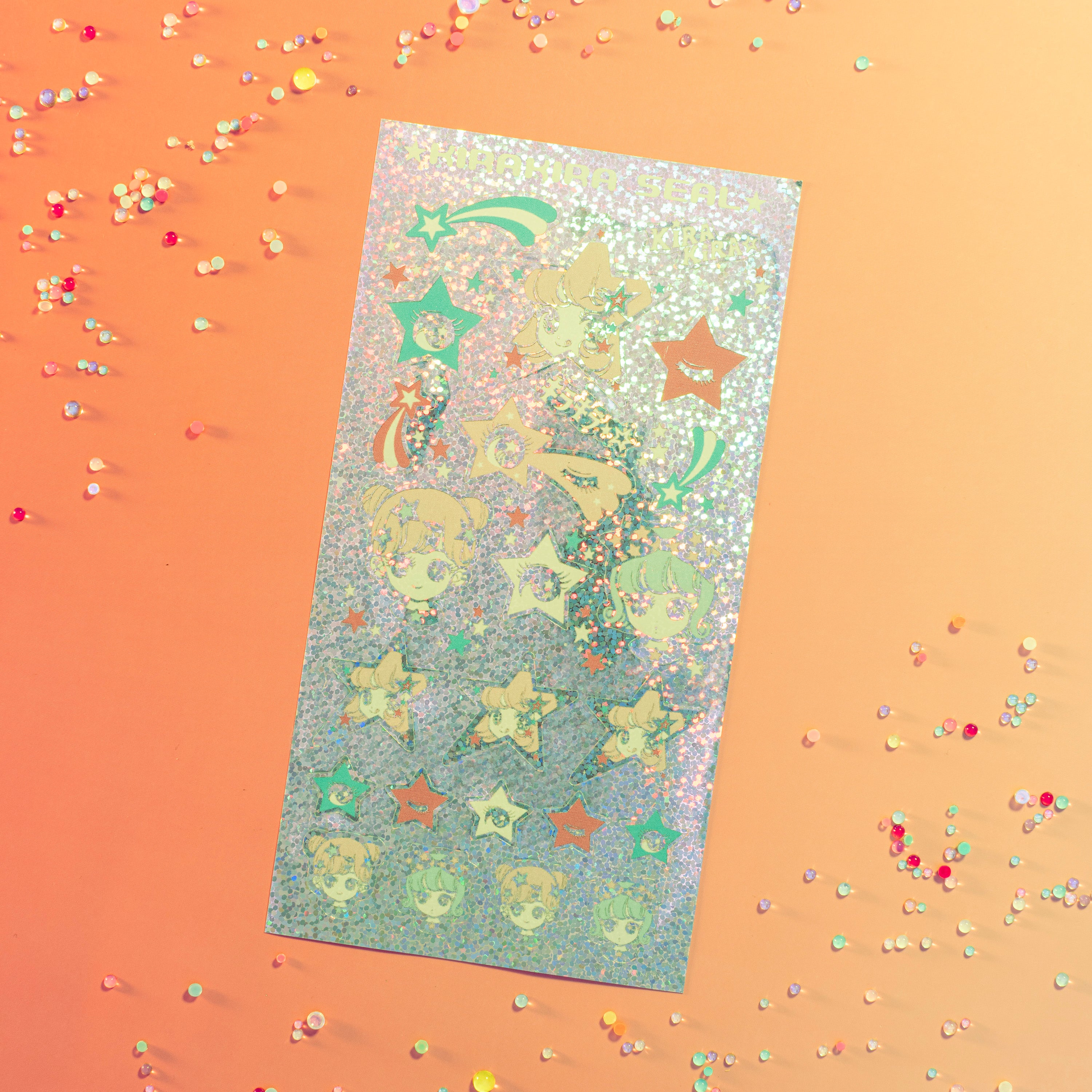 Silver Sparkle Stickers[omakeboshi]