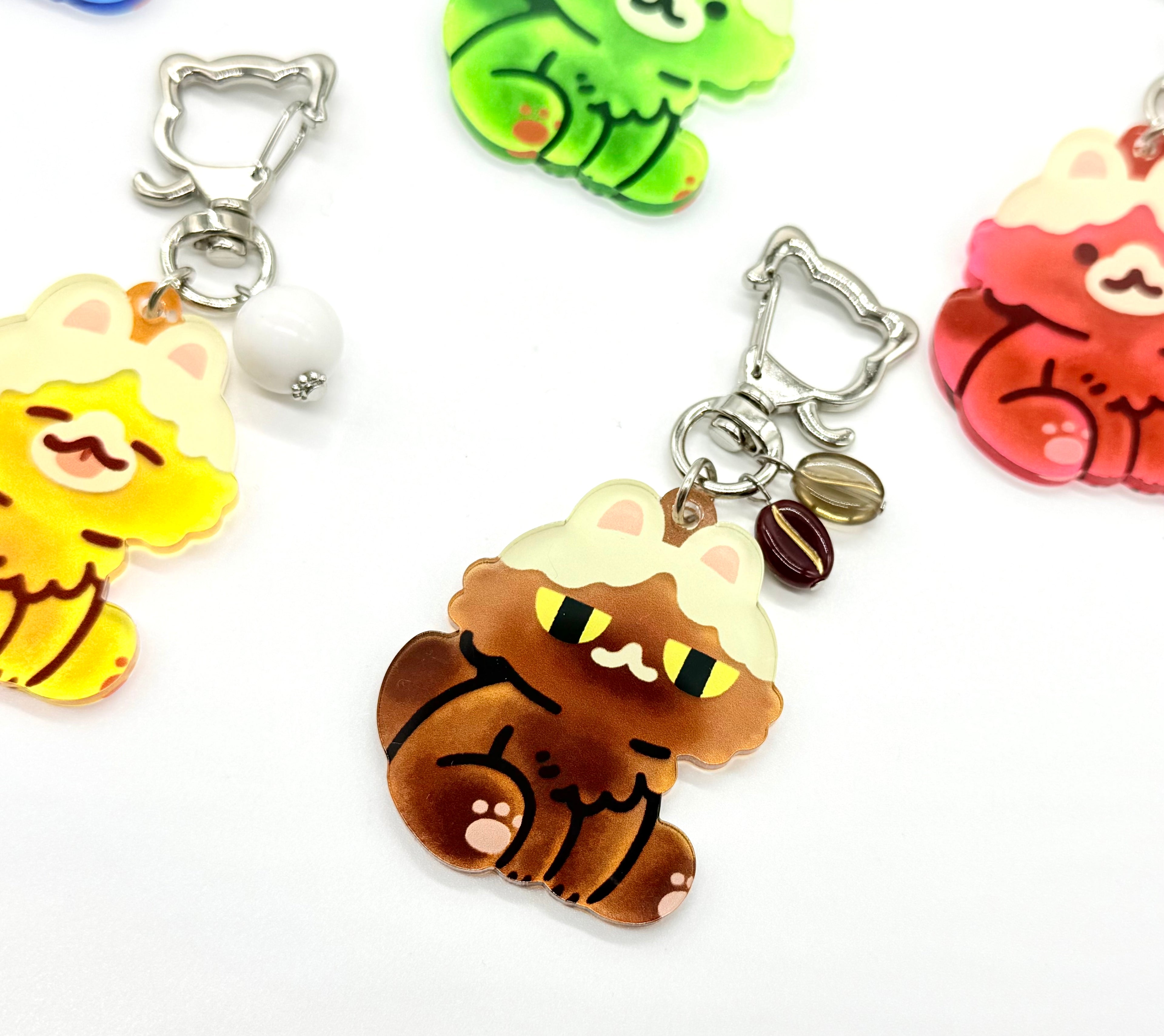Soda Cat Acrylic Keychain