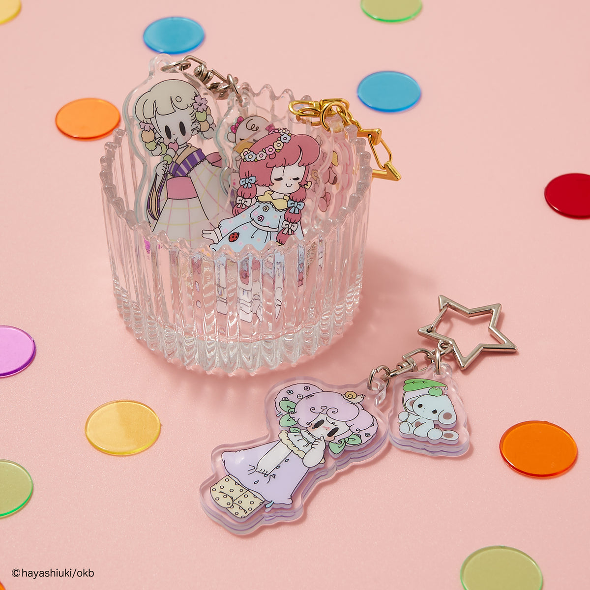 Potekko and Chocokko double acrylic keychain -Potekko&