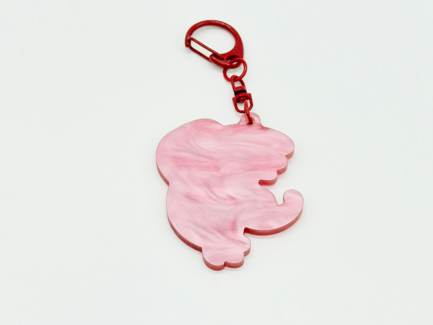 Muscular Shrimp Marble Acrylic Keychain