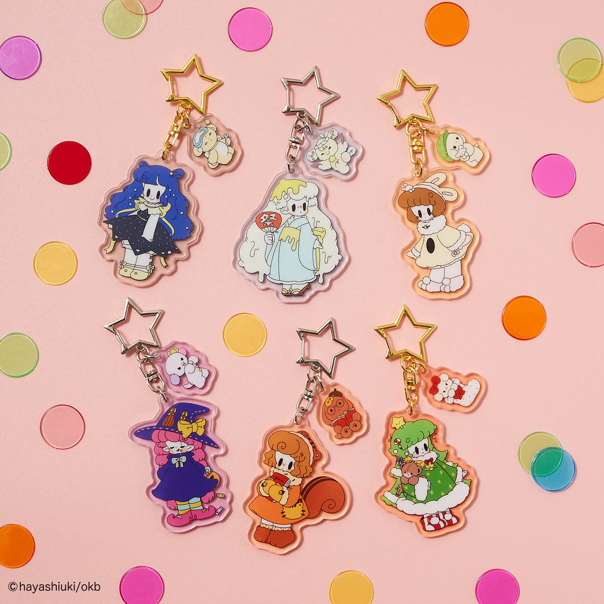 Potekko and Chocokko double acrylic keychain -Potekko&