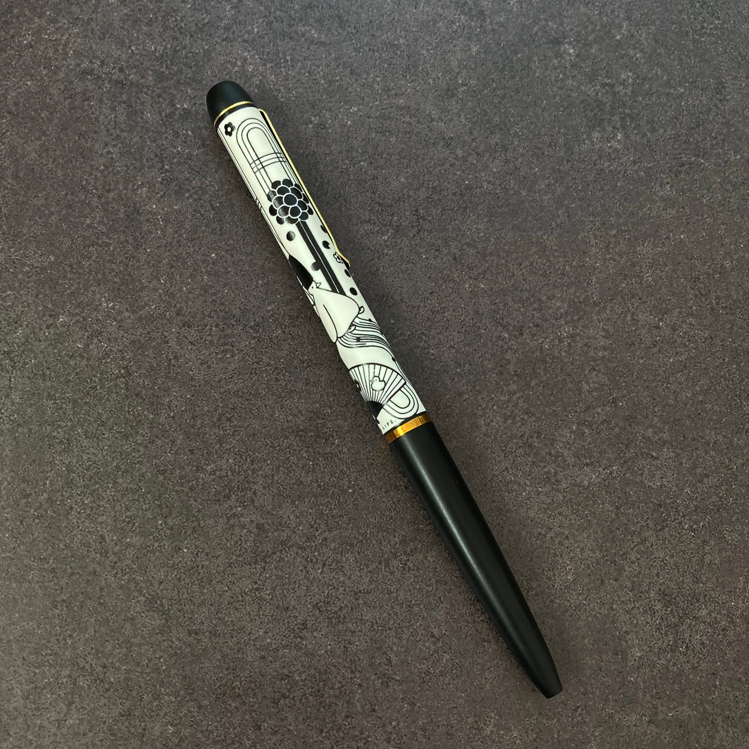 Foil-Printed Bookmark &amp; Ballpoint Pen Set 【AHIRU LIFE.】