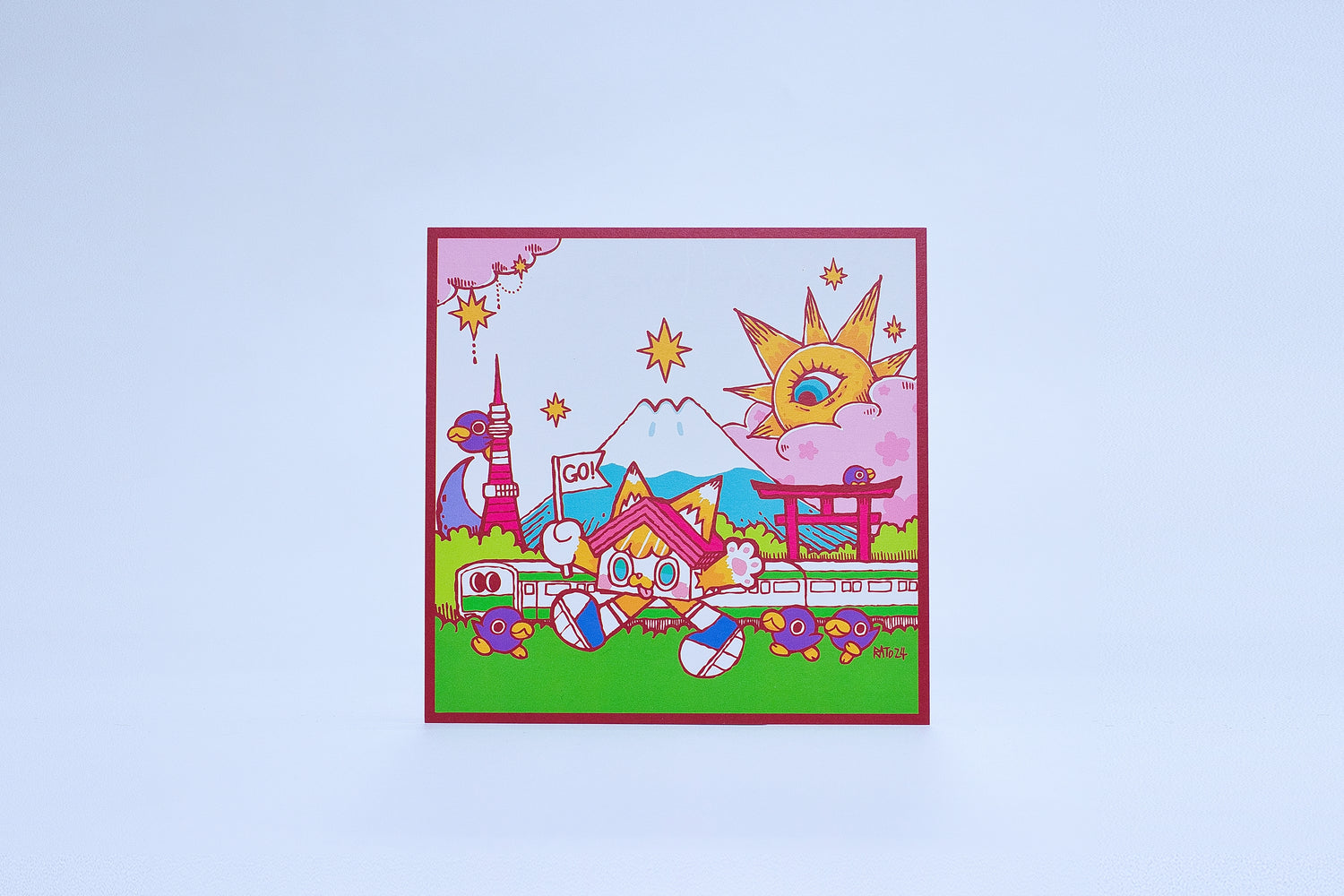 Tokyo limited postcard -Sweet home cat-