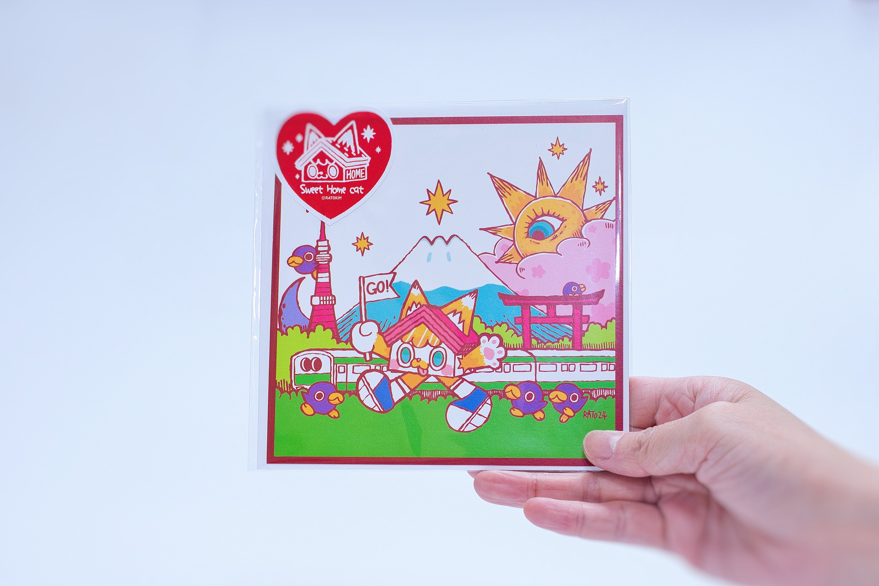Tokyo limited postcard -Sweet home cat-