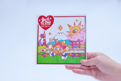 Tokyo limited postcard -Sweet home cat-