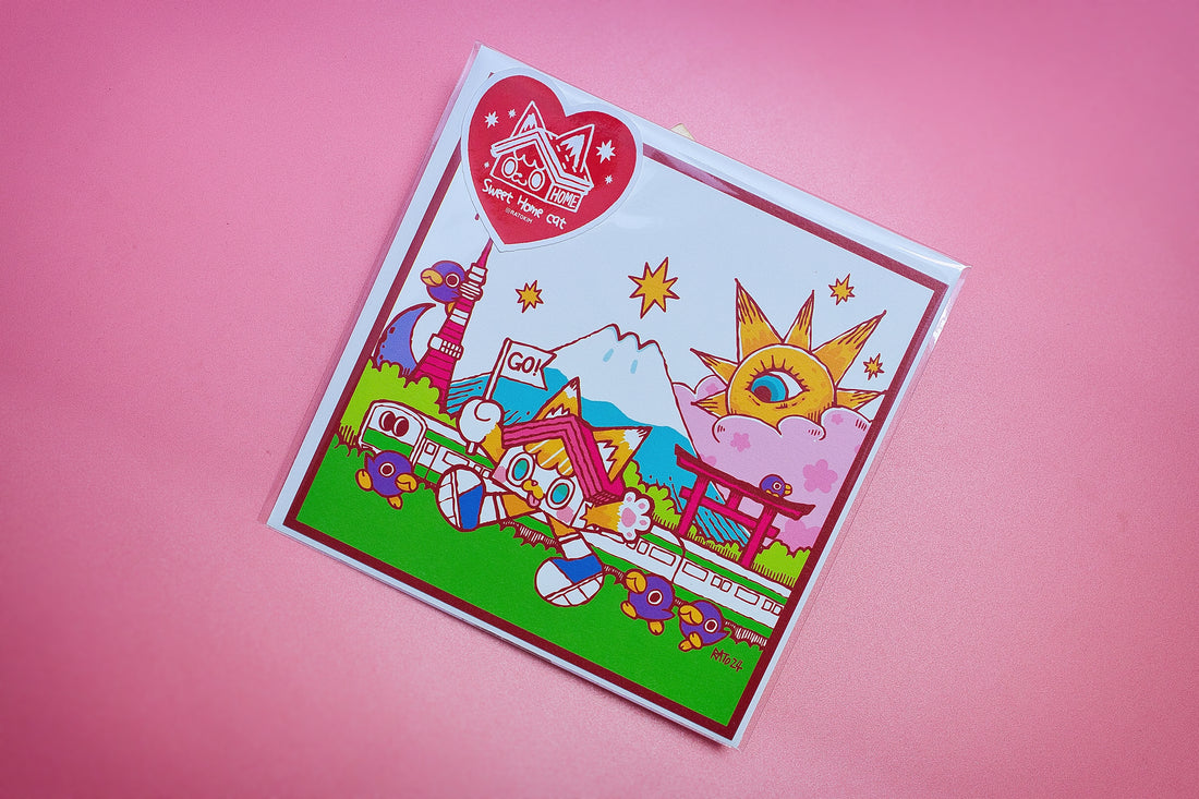 Tokyo limited postcard -Sweet home cat-