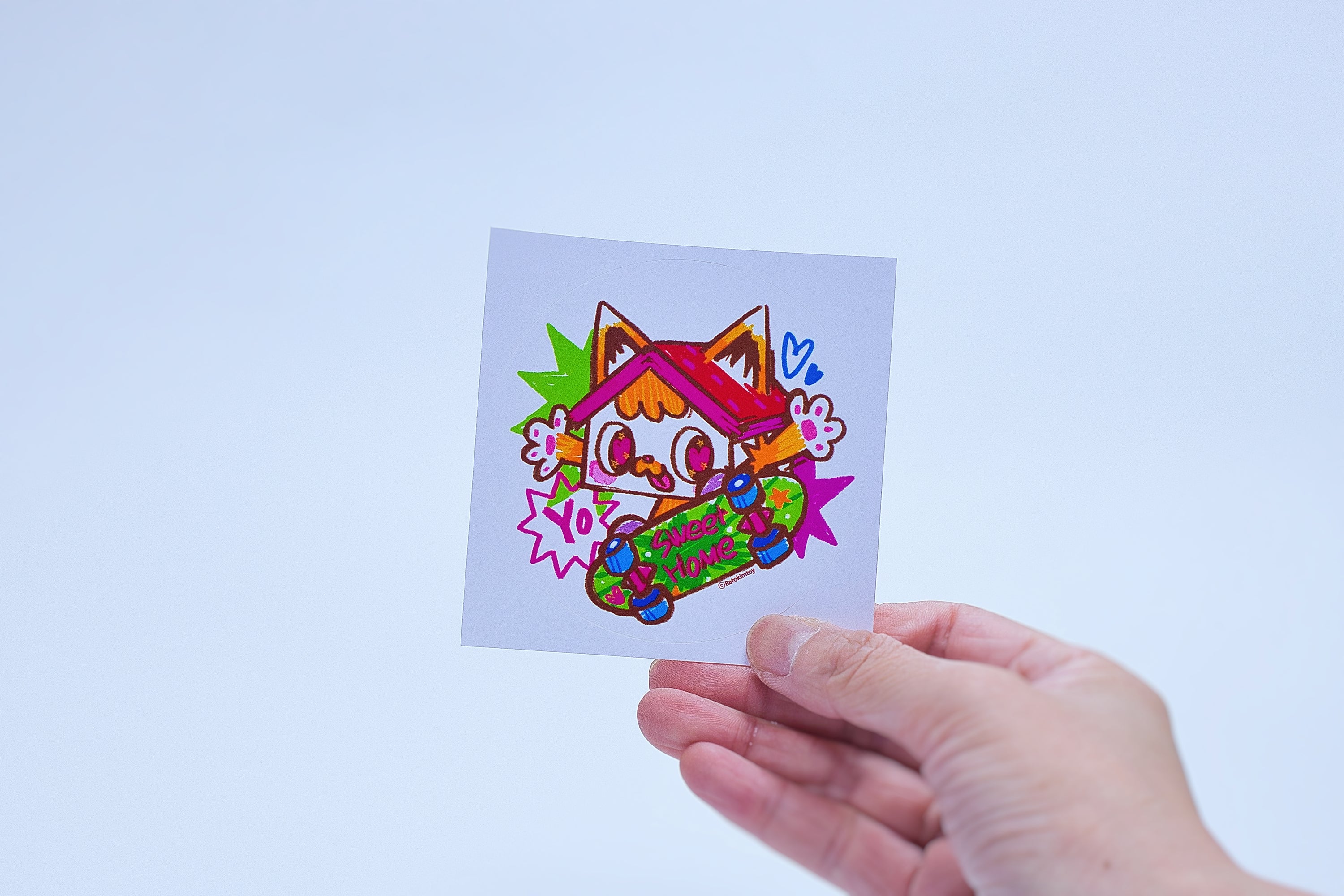 Sweet home cat sticker - 1 [skateboard]