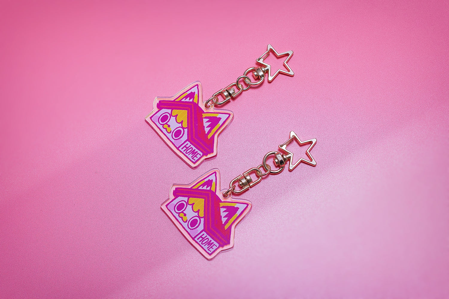 Acrylic keychain ~Sweet home cat~