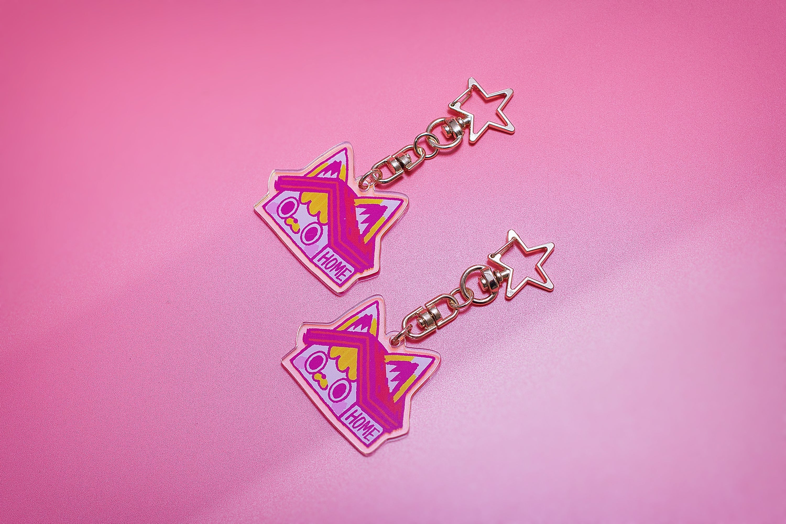 Acrylic keychain ~Sweet home cat~