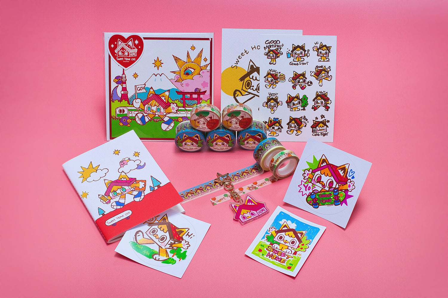 Tokyo limited postcard -Sweet home cat-
