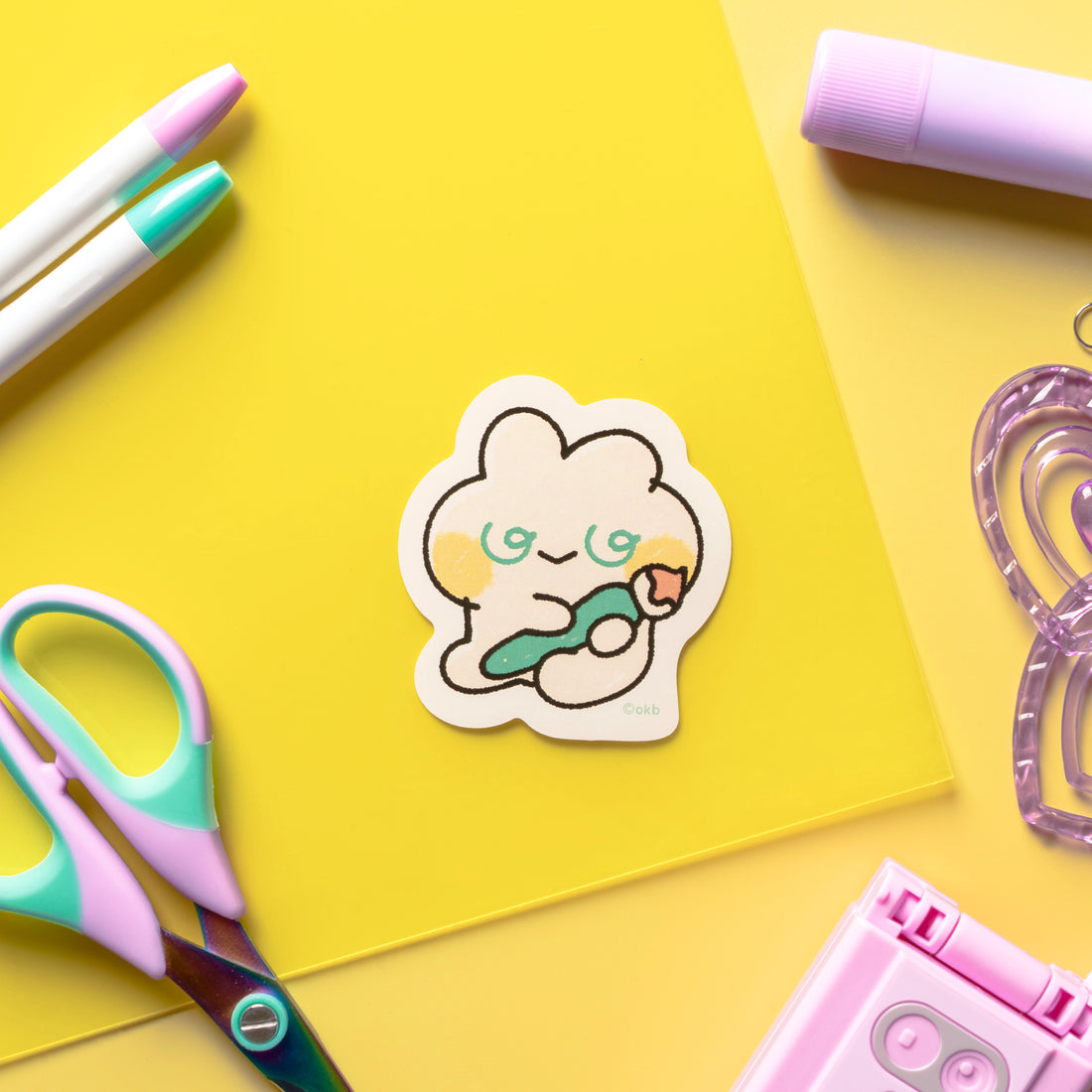 Okeusa (Sitting) Sticker