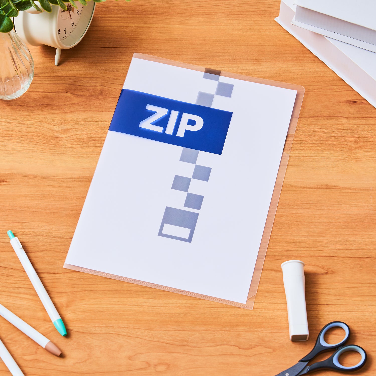 せきの　A4クリアファイル　zip