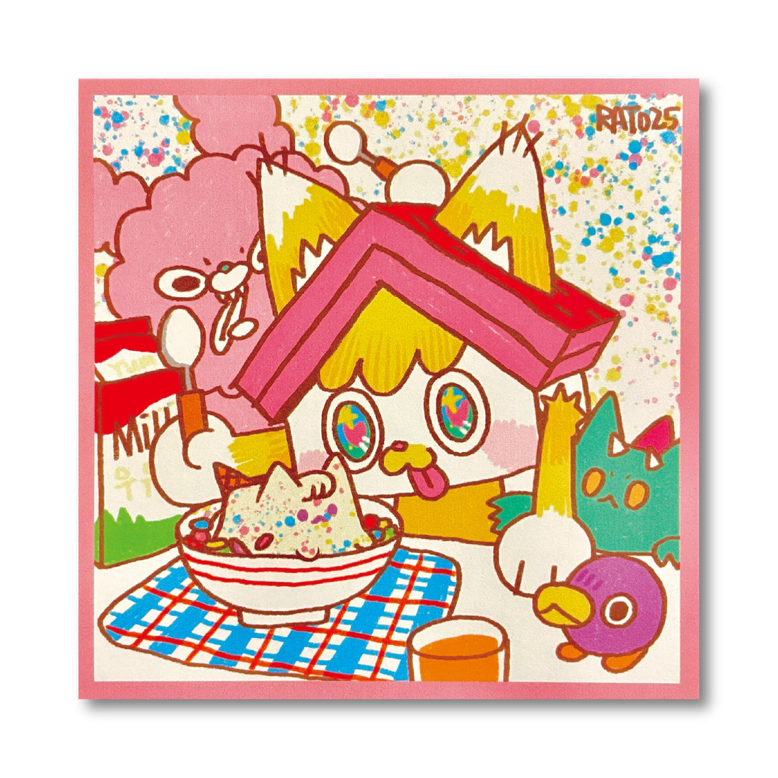 Postcard ~Try the Cereal Milk Ice Cream Cat!~