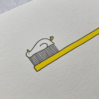 【Letterpress Printing】Postcard "Toothpaste"