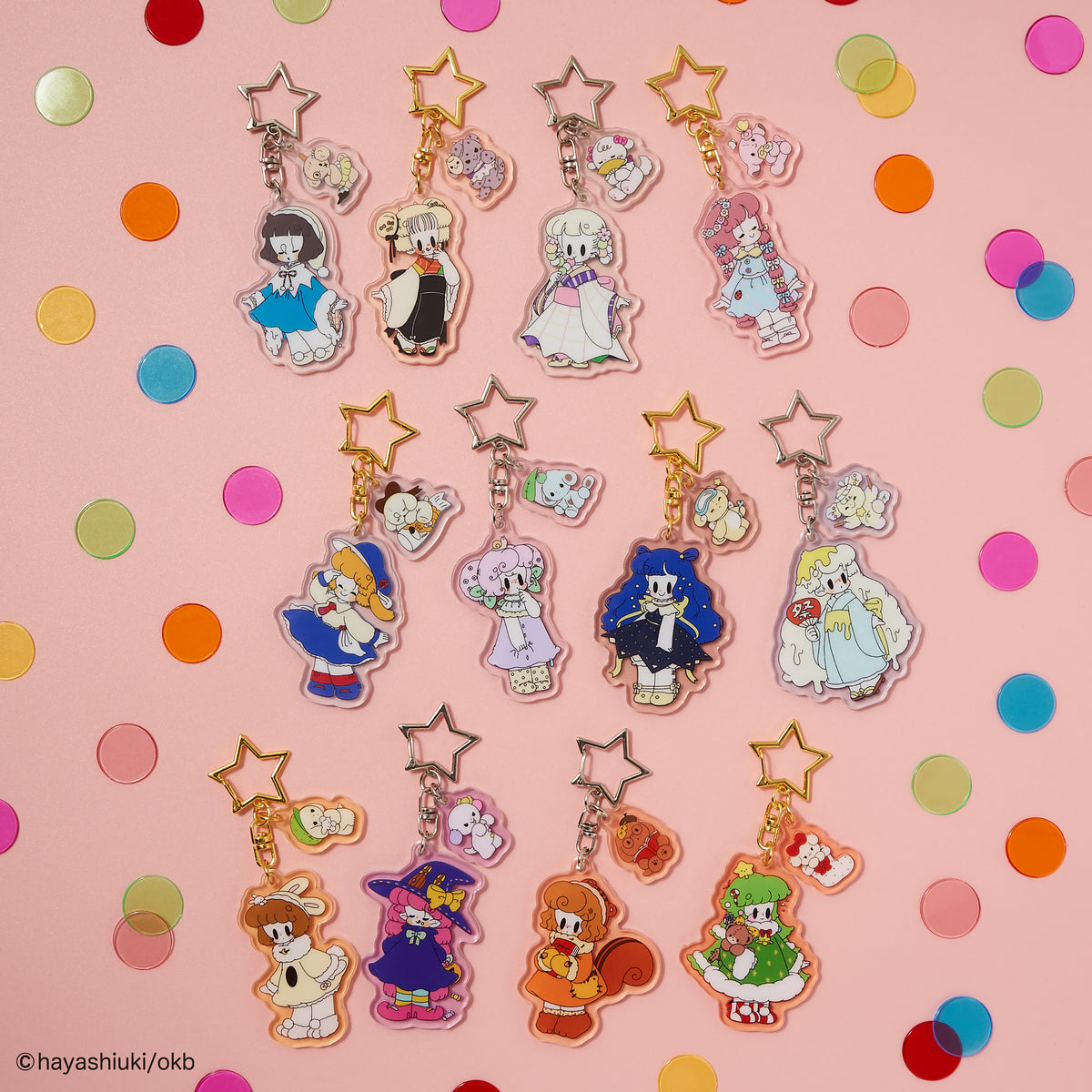 Potekko and Chocokko double acrylic keychain -Potekko&