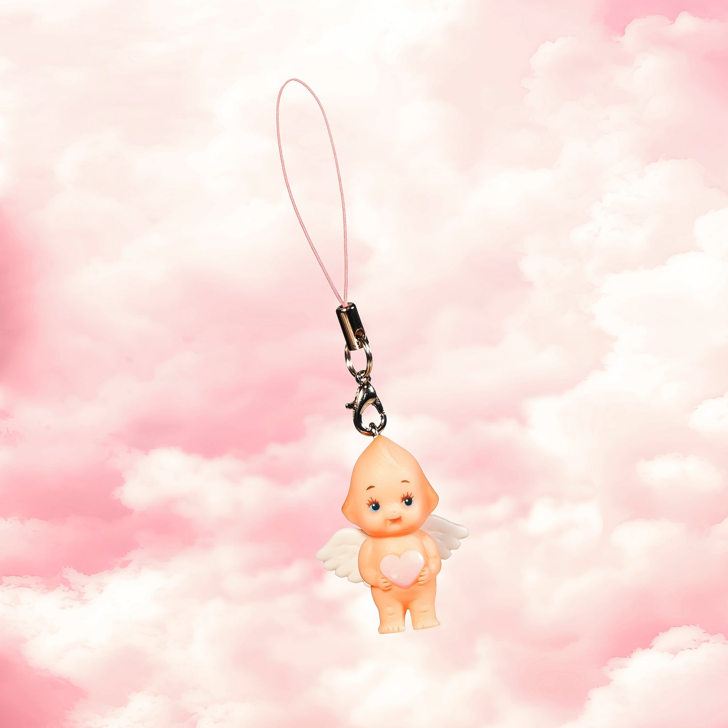 3.5cm heart Kewpie strap (Pink)