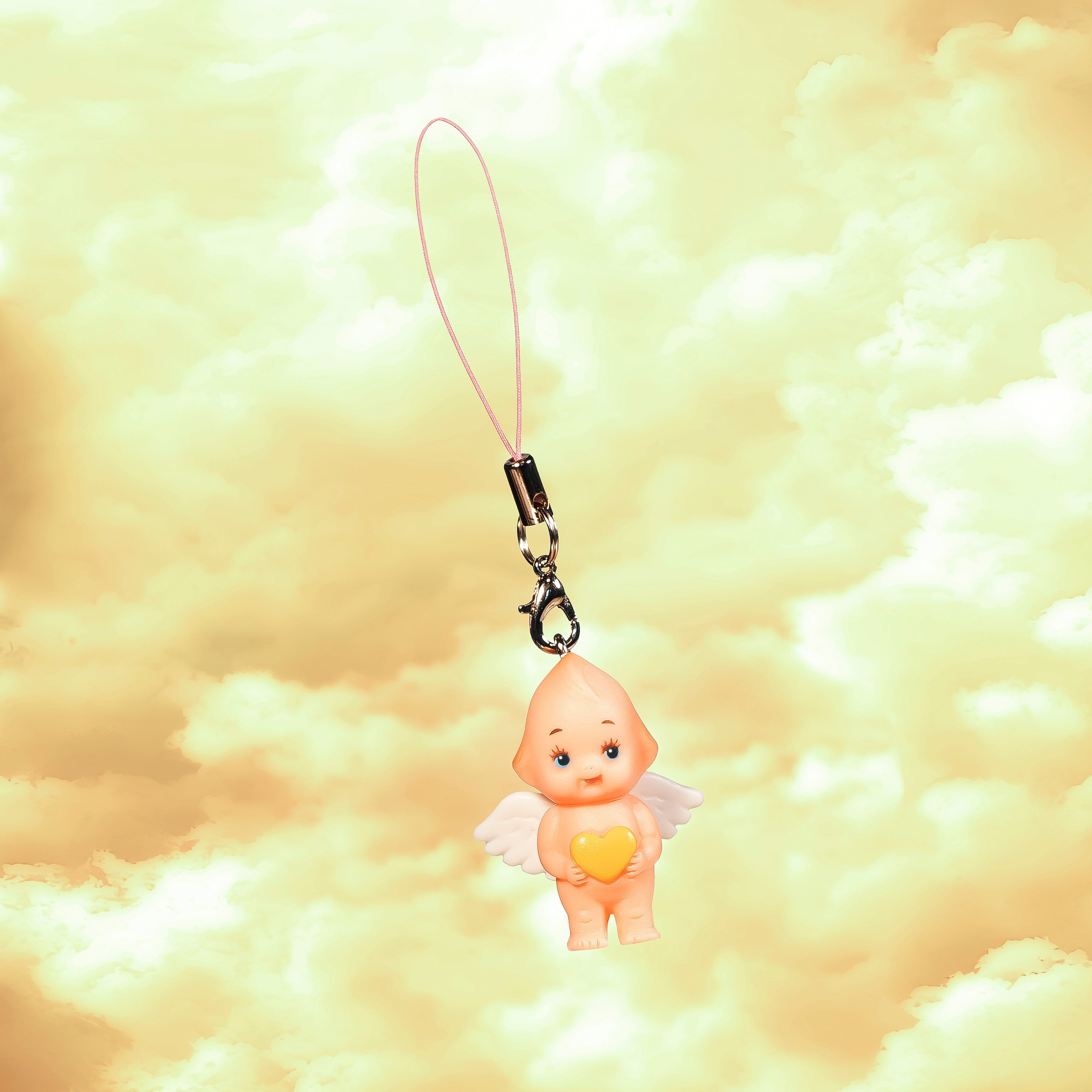 3.5cm heart Kewpie strap (Yellow)