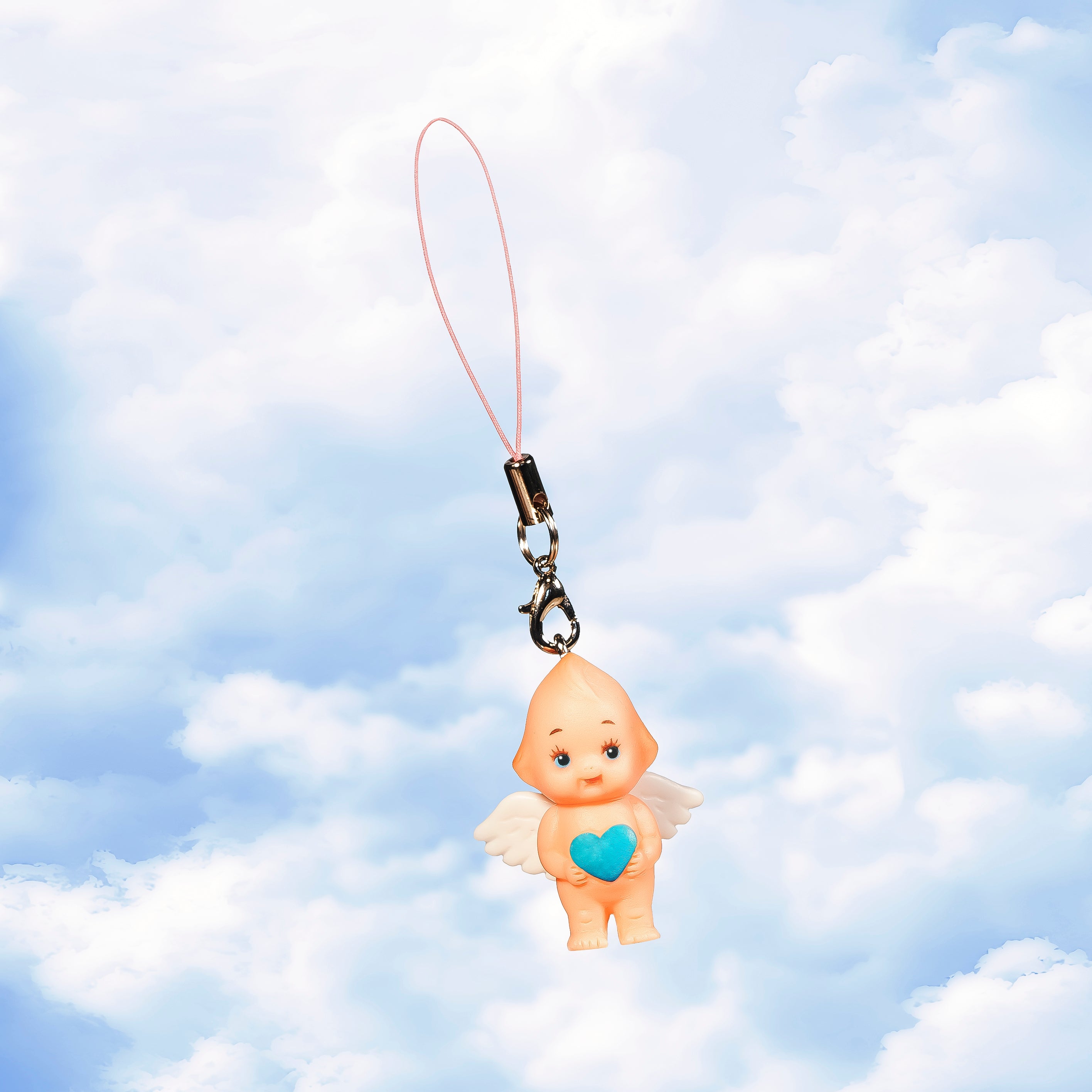 3.5cm heart Kewpie strap (Blue）