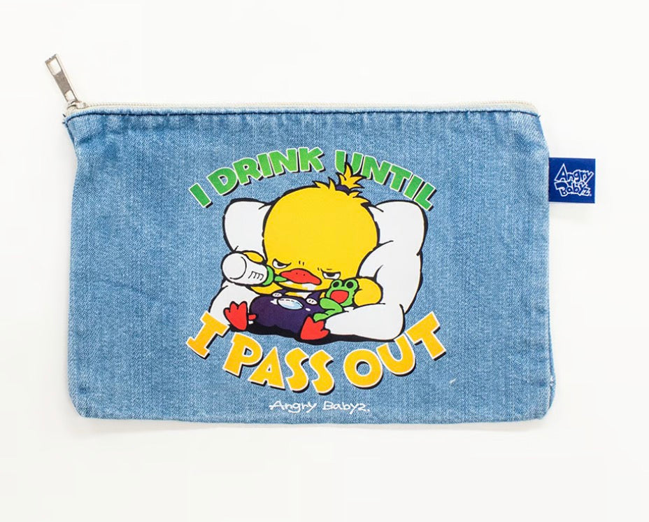 Denim pouch 【I PASS OUT】